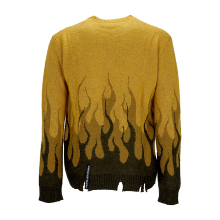 VISION OF SUPER Maglione Uomo Double Flames L/s Jumper Plantation da uomo