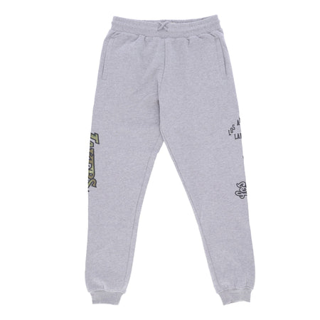 MITCHELL &amp; NESS Pantalone Tuta Felpato Uomo Nba Ghost Green Camo Sweatpants Hardwood Classics Loslak Grey Heather da uomo