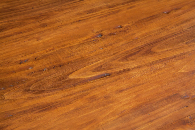 Biscottini Tavolo Country allungabile in legno massello di tiglio finitura noce L120xPR80xH80 cm. Made in Italy