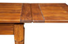 Biscottini Tavolo Country allungabile in legno massello di tiglio finitura noce L120xPR80xH80 cm. Made in Italy