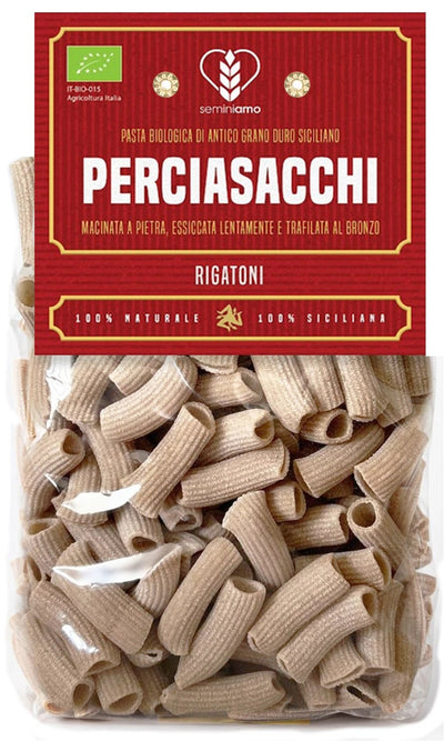 Rigatoni Perciasacchi Pasta Biologica di Grani Antichi Siciliani