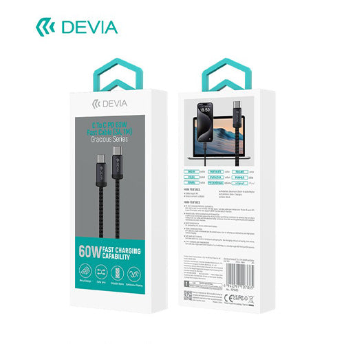 CAVO TYPE-C TYPE-C 60W ALT VEL. 1MT