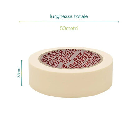EcoPrice® Nastro Adesivo Carta Gommata 25Mmx50m 72 ROTOLI