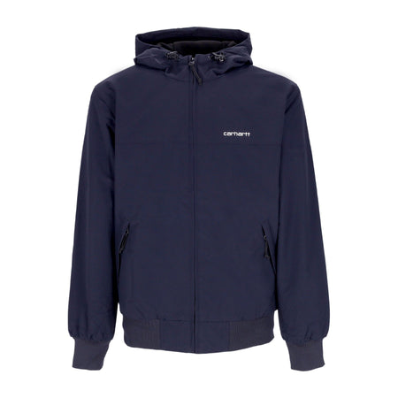 CARHARTT WIP Giubbotto Uomo Hooded Sail Jacket Dark Navy/white da uomo