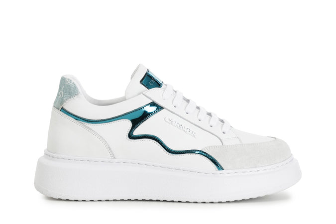SNEAKERS IN PELLE CON DETTAGLIO SPECCHIO
