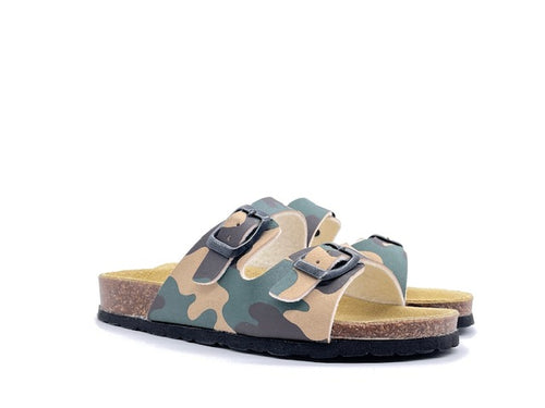 FLY NATURE Ciabatta 2 Fibbie Bambino Mimetico