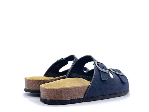 FLY NATURE Ciabatta 2 Fibbie Bambino Blu