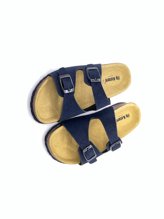 FLY NATURE Ciabatta 2 Fibbie Bambino Blu