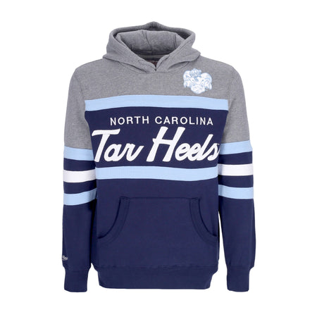MITCHELL &amp; NESS Felpa Cappuccio Uomo Ncaa Headcoach Hoodie Unchee Navy da uomo