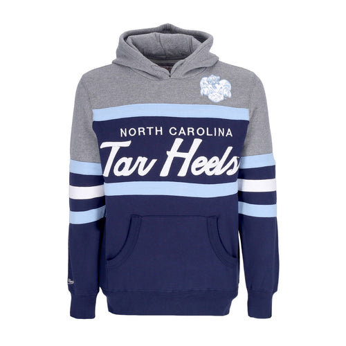 MITCHELL & NESS Felpa Cappuccio Uomo Ncaa Headcoach Hoodie Unchee Navy da uomo