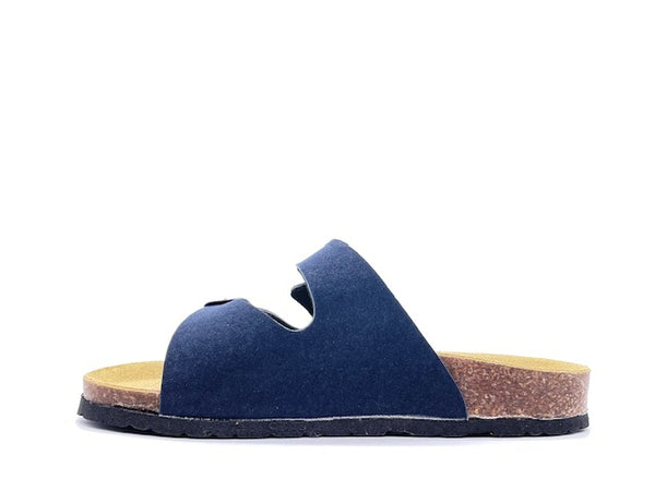 FLY NATURE Ciabatta 2 Fibbie Bambino Blu