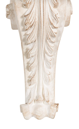 Biscottini Mensola Muro Biscottini Legno Bianco Anticato 39x24x33 Artigianale Italiano