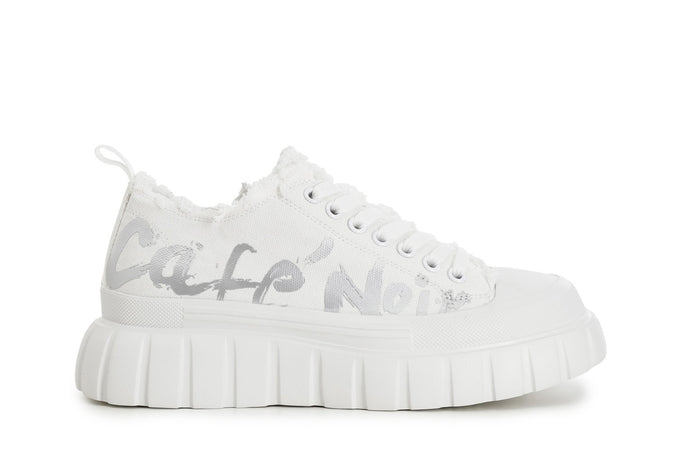 SNEAKERS ALLACCIATE IN TESSUTO CON LOGOLATERALE