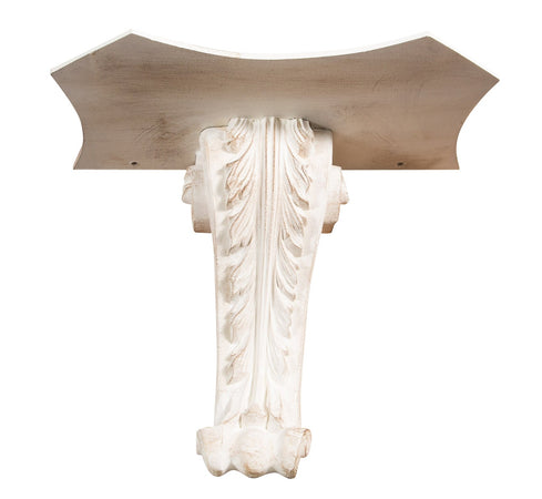 Biscottini Mensola Muro Biscottini Legno Bianco Anticato 39x24x33 Artigianale Italiano