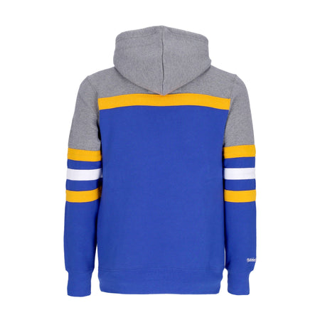 MITCHELL &amp; NESS Felpa Cappuccio Uomo Nfl Headcoach Hoodie Losram Royal da uomo