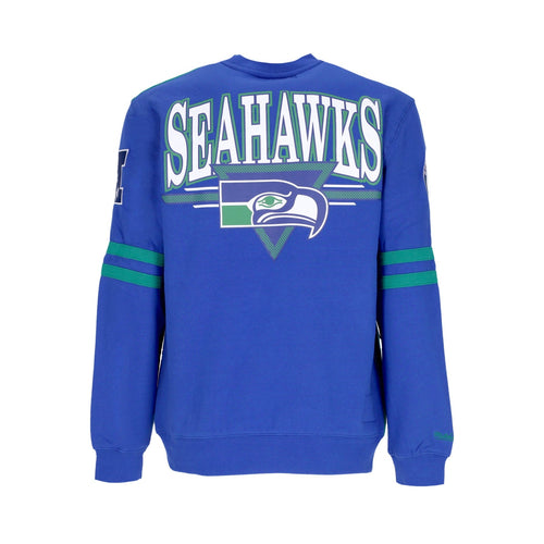 MITCHELL & NESS Felpa Girocollo Uomo Nfl All Over Crew 2.0 Seasea Kelly Green da uomo