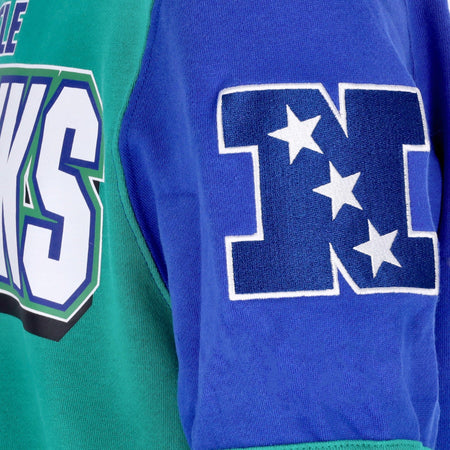 MITCHELL &amp; NESS Felpa Girocollo Uomo Nfl All Over Crew 2.0 Seasea Kelly Green da uomo