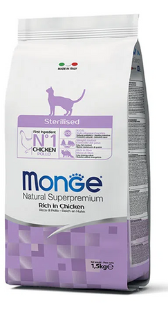 Monge Natural Superpremium Sterilised secco Gatti Adulti pollo