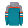 MITCHELL & NESS Felpa Cappuccio Uomo Nfl Headcoach Hoodie Miadol Dark Teal da uomo