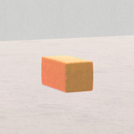 Pouf morbido PARALLELEPIPEDO similpelle e imbottitura ignifuga CL1, lato 30x60cm, H30cm, densità 30kg/mc, sfoderabile con zip protetta, colore ARANCIONE