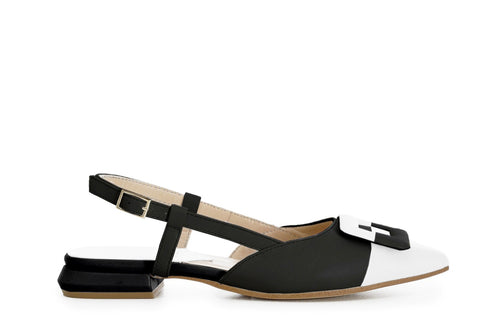 BALLERINA APERTA DIETRO IN PELLE