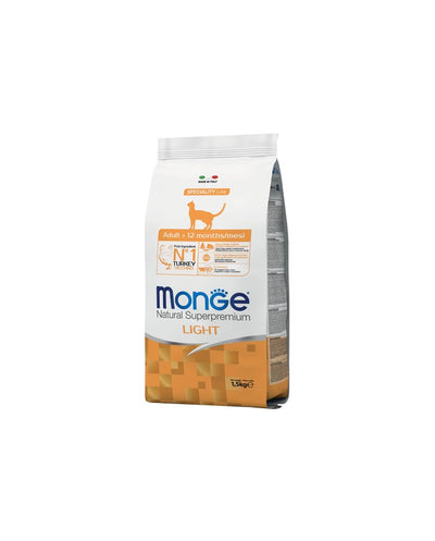 Monge Natural Superpremium Light secco Gatti Adulti tacchino