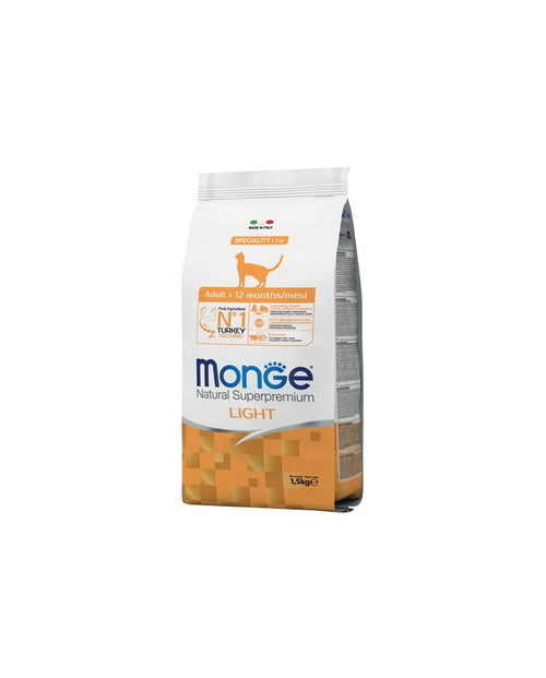 Monge Natural Superpremium Light secco Gatti Adulti tacchino