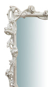 Biscottini SPECCHIERA DA PARETE IN LEGNO FINITURA BIANCO ANTICATO L59XPR6XH98 cm Made in Italy