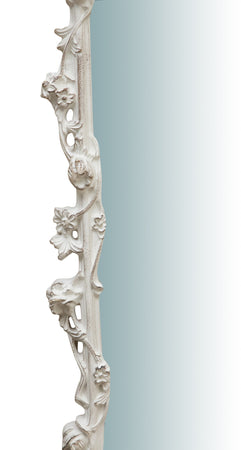 Biscottini SPECCHIERA DA PARETE IN LEGNO FINITURA BIANCO ANTICATO L59XPR6XH98 cm Made in Italy