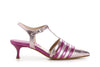 SCARPE GILDA APERTE DIETRO IN PELLE METALLIZZATA