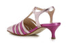SCARPE GILDA APERTE DIETRO IN PELLE METALLIZZATA