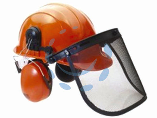 ELMETTO PROTEZIONE + CUFFIE + VISIERA