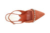 SCARPE APERTE DIETRO IN PELLE SCAMOSCIATA CON ACCESSORIO
