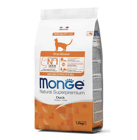 Monge Speciality Line Sterilised Monoprotein secco Gatti Adulti anatra