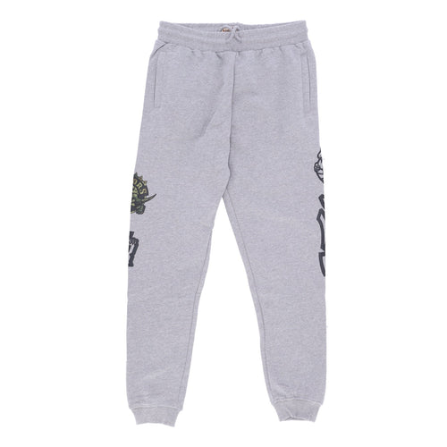 MITCHELL & NESS Pantalone Tuta Felpato Uomo Nba Ghost Green Camo Sweatpants Hardwood Classics Torrap Grey Heather da uomo