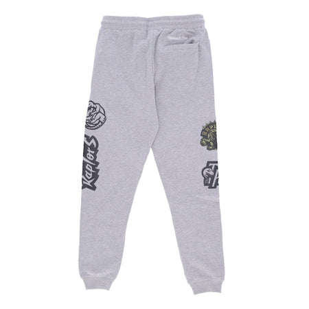 MITCHELL &amp; NESS Pantalone Tuta Felpato Uomo Nba Ghost Green Camo Sweatpants Hardwood Classics Torrap Grey Heather da uomo