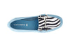 MOCASSINO IN PELLE GLITTER E CAVALLINO
