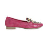 MOCASSINO IN PELLE GLITTER E CAVALLINO