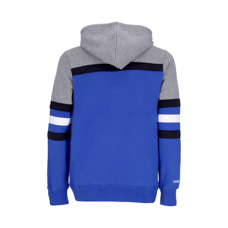 MITCHELL &amp; NESS Felpa Cappuccio Uomo Nba Headcoach Hoodie Hardwood Classics Orlmag Royal da uomo