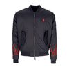 VISION OF SUPER Giubbotto Bomber Uomo Embroidered Flames Bomber Black/red da uomo