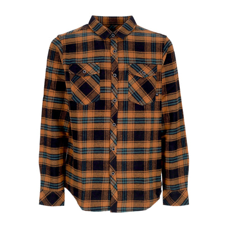 IRIEDAILY Camicia Manica Lunga Uomo Rosomako 2.0 L/s Shirt Tobacco da uomo