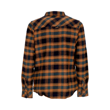 IRIEDAILY Camicia Manica Lunga Uomo Rosomako 2.0 L/s Shirt Tobacco da uomo