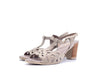 GRUNLAND Sandalo donna FERM in pelle scamosciata beige