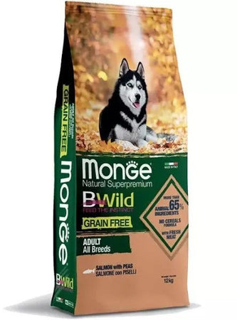 Monge BWild Grain Free secco Cani Adulti salmone e piselli