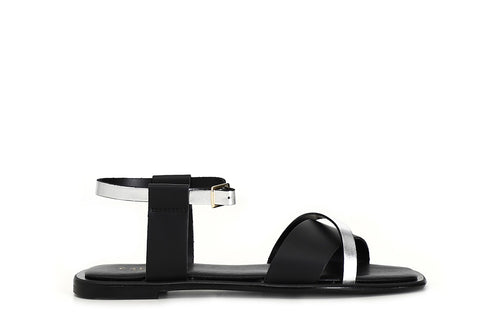 SANDALO FASCIA IN PELLE