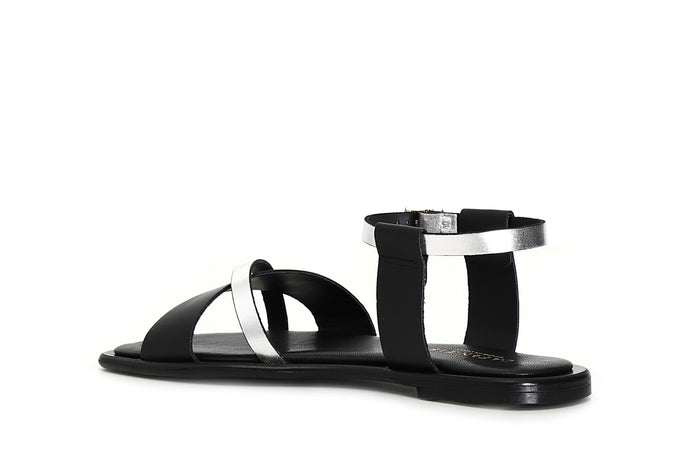 SANDALO FASCIA IN PELLE