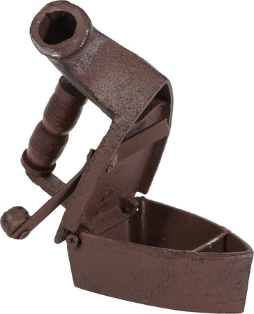 Biscottini Biscottini Ferro Stiro Ghisa Anticata Manico Legno Soprammobile Fermacarte