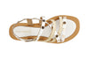 SANDALO ASIMMETRICO IN PELLE E RAFFIA