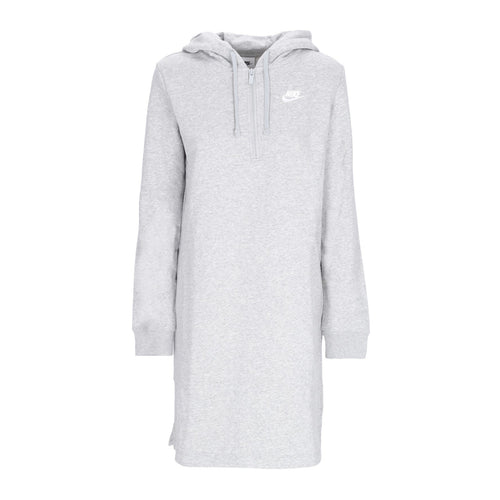 Nike Vestito Donna Sportswear Club Fleece Hoodie Dress Dk Grey Heather/white da donna