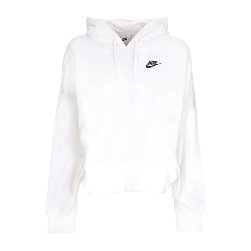 Nike Felpa Cappuccio Donna Sportswear Club Fleece Oversized Hoodie Ssnl White/black da donna